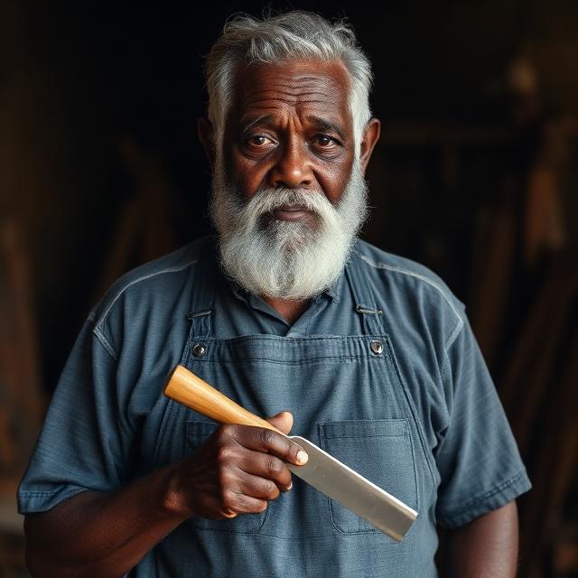 Portrait of Daniel Okwir, carpenters in Gulu