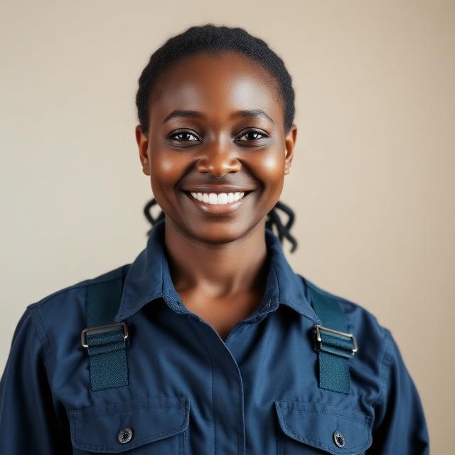 Portrait of Esther Namutebi, plumbers in Entebbe