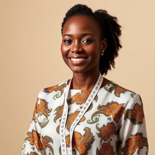 Portrait of Joan Nakimera, tailors in Kampala