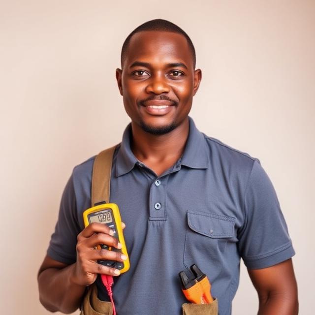 Portrait of Ronald Ssempala, electricians in Wakiso